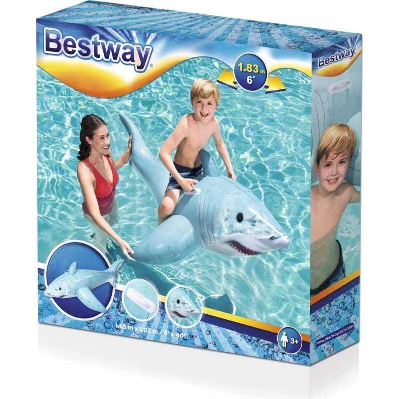 Bestway Realistisk Hajrytter 183 x 102 cm