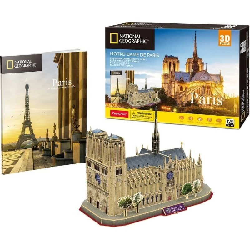 Cubic Fun Notre Dame 3D Puslespil 128 Dele