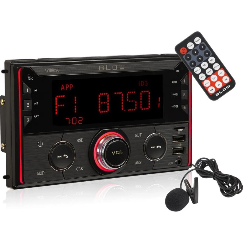 BLOW AVH-9620 2DIN Bilradio med Bluetooth, touch og fjernbetjening