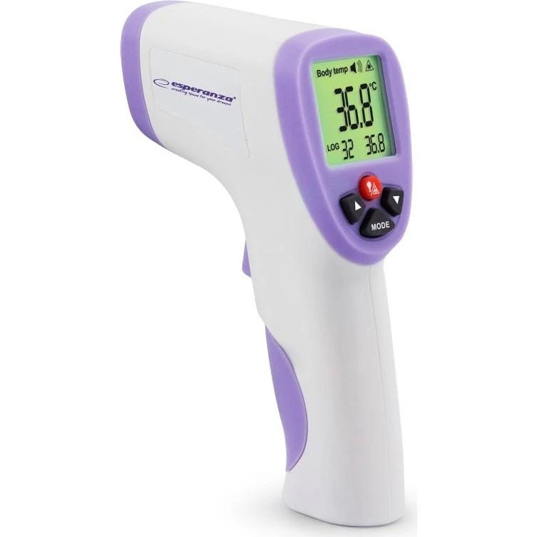 Esperanza ECT002 Kontaktfrit Pandetermometer, Lilla/Hvid