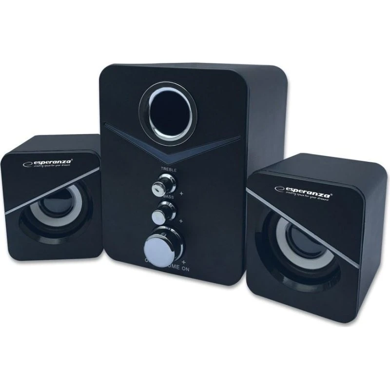 Esperanza EP153 2.1 Højttaler med USB, Sort, 6 W