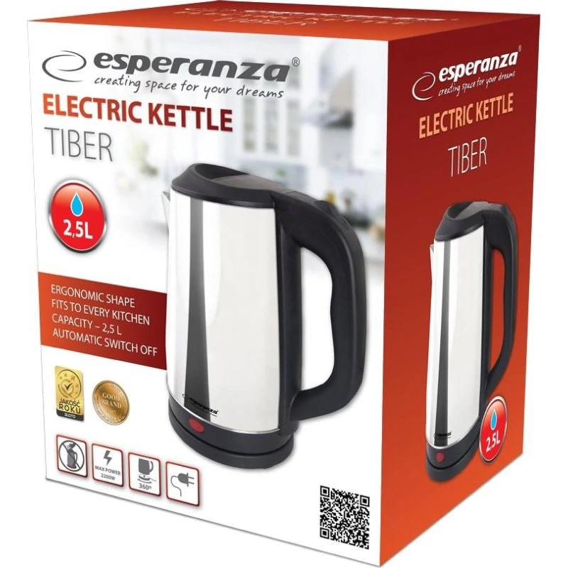 Esperanza Tiber 2,5 L 2200 W rustfrit stål