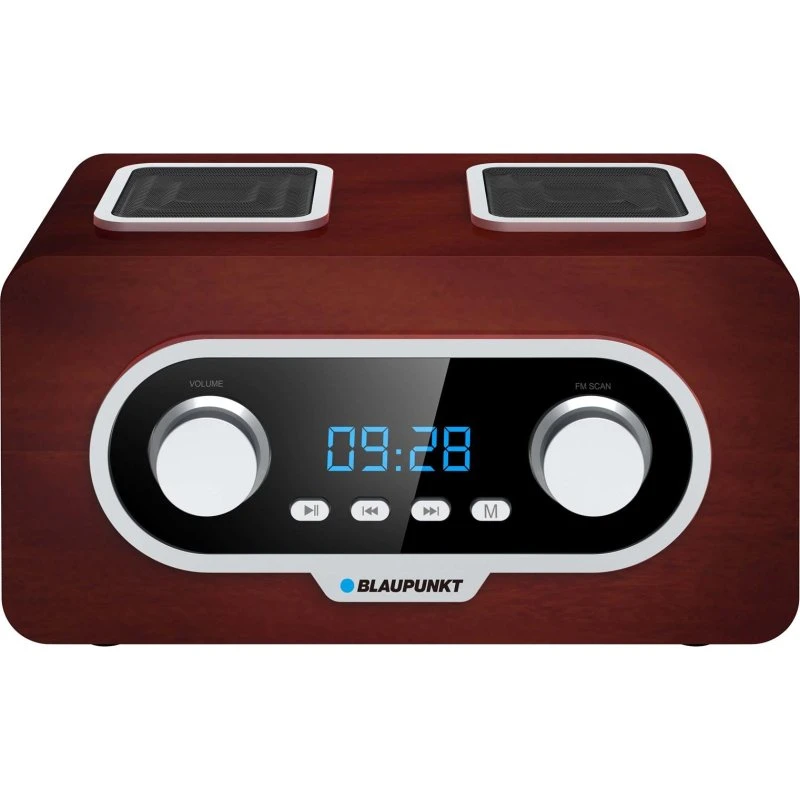 Blaupunkt PP5.2BR Bærbar Radio, Brun med FM, Ur og MP3/AUX/USB