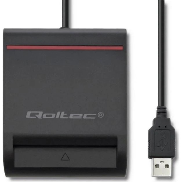 Qoltec SCR-0642 Smart Kortlæser USB-A, sort