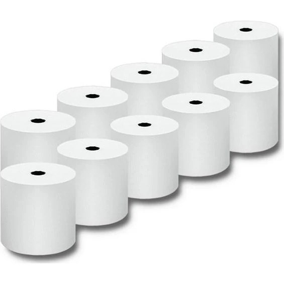 Qoltec 80x80 mm BPA-fri kvitteringsruller, 10 stk