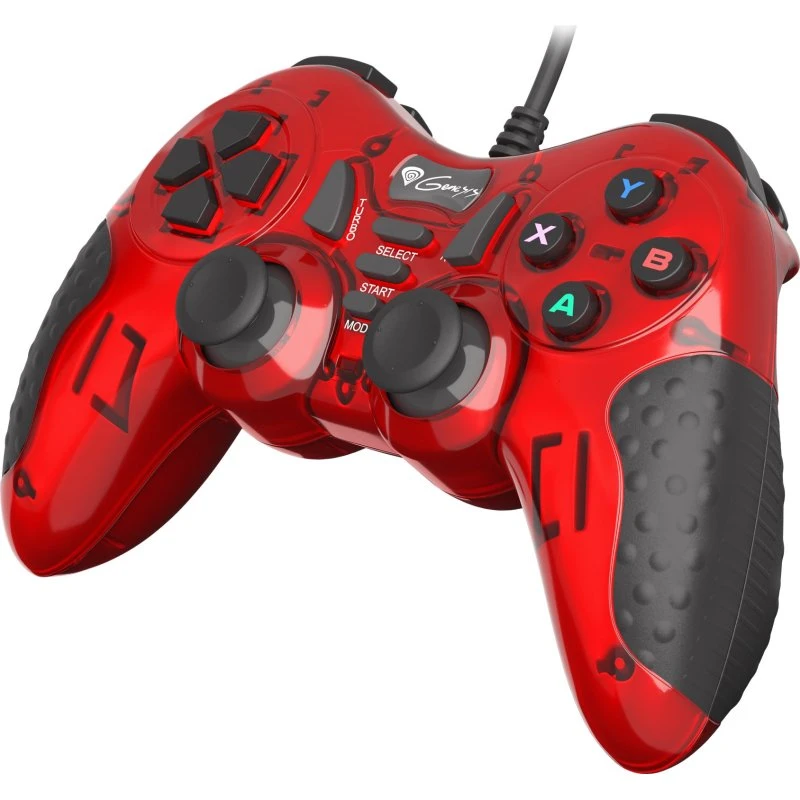 Natec Genesis Mangan 200 Kablet Gamepad, Sort/Rød til PC
