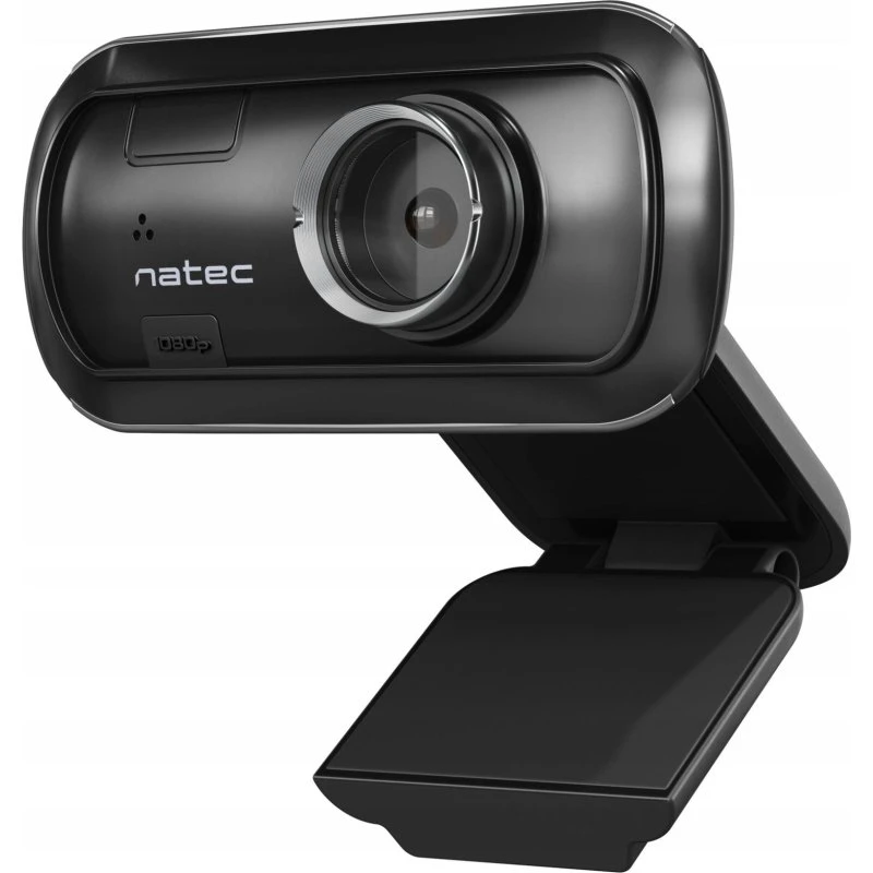 Natec Lori Webcam 1080P, Manuelt Fokus, Sort