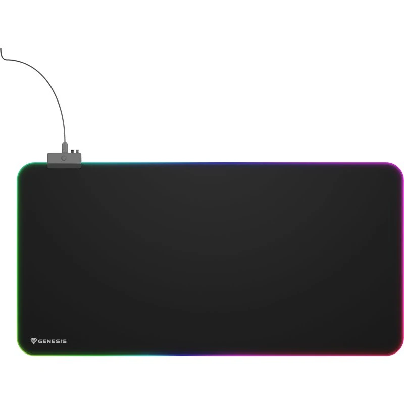 Genesis Boron 500 XXL RGB Musemåtte, Sort, 80x40cm
