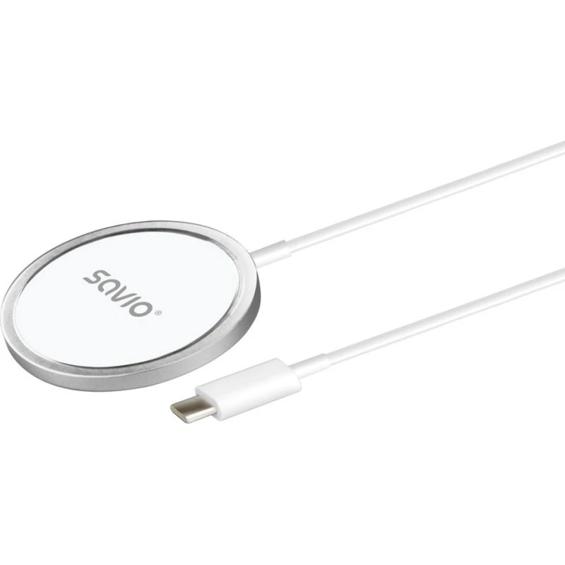 Savio LA-11 Trådløs Oplader 15W, Hvid