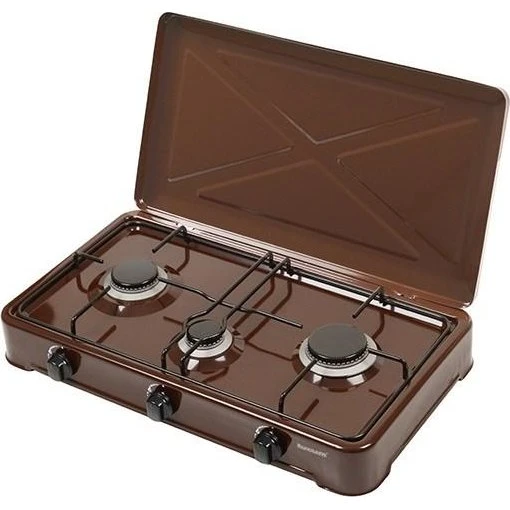 Ravanson K-03BR 3-zoners Gas Kogeplade, Bronze
