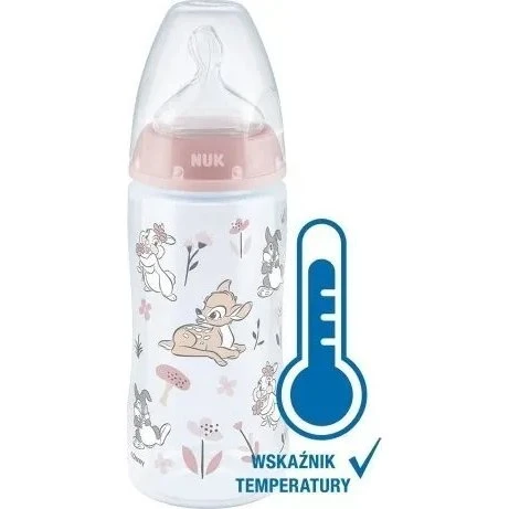 NUK First Choice+ 300 ml sutteflaske med temperaturindikator - Bambi