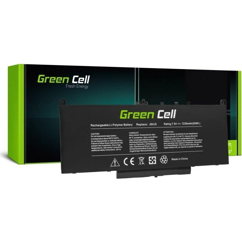 Green Cell Batteri til Dell Latitude E7270/E7470 (7,6 V, 7236 mAh)