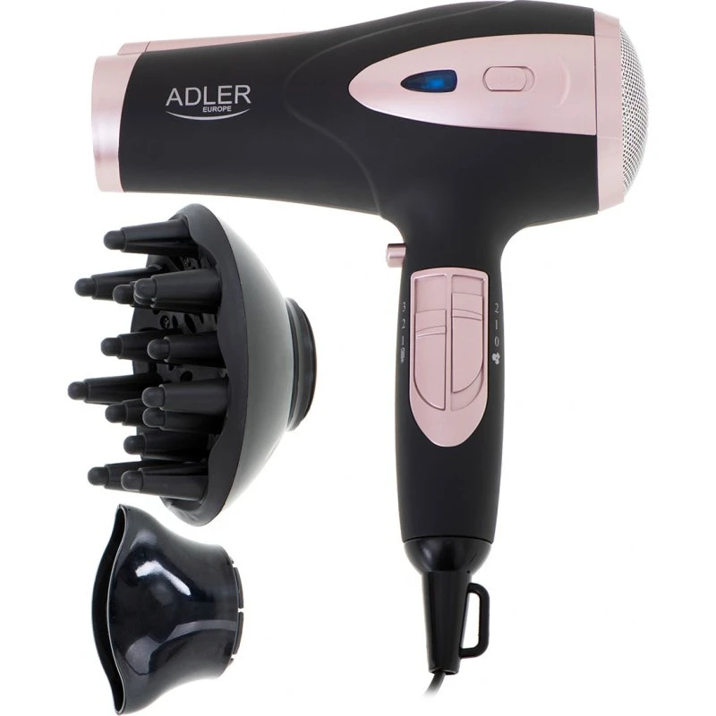 Adler AD2248b Ion Hårtørrer med Diffuser (2200W)