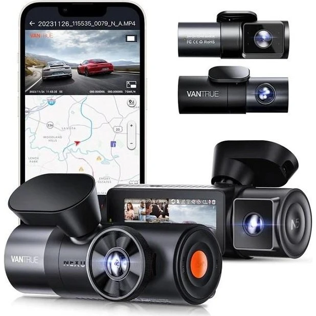 Vantrue Nexus N5 4K Dashcam med GPS og WiFi