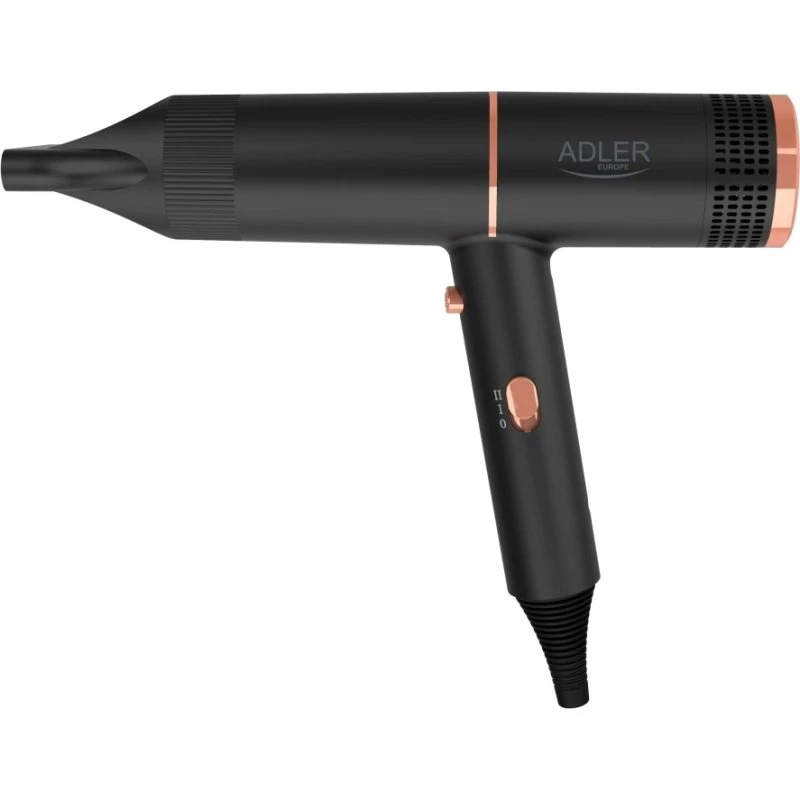 Adler AD 2278 Hårtørrer 1400 W, sort, ionisk, cool shot