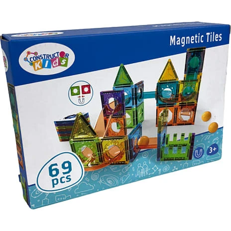 Constructor Kids magnetisk byggesæt, 69 dele