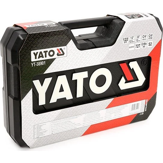 YATO YT-38901 Værktøjssæt 122 dele 1/2" og 3/8"