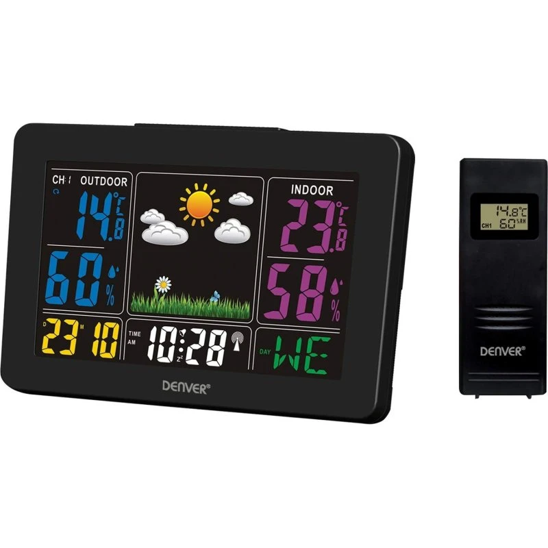 Denver WS-540BLACK Vejrstation med Ur og Alarm