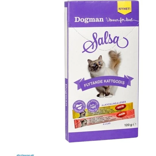 Dogman Salsa Flydende Godbid Laks & Kylling/Lever 2x4 stk