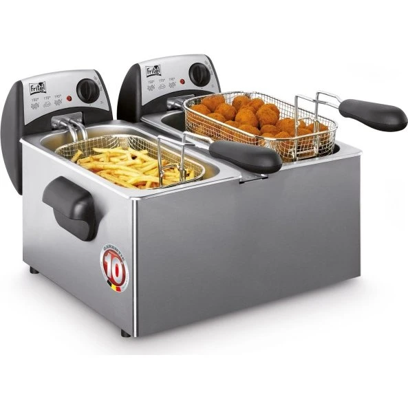 Fritel FR1355 Duo 6 liter Fritureapparat Grå
