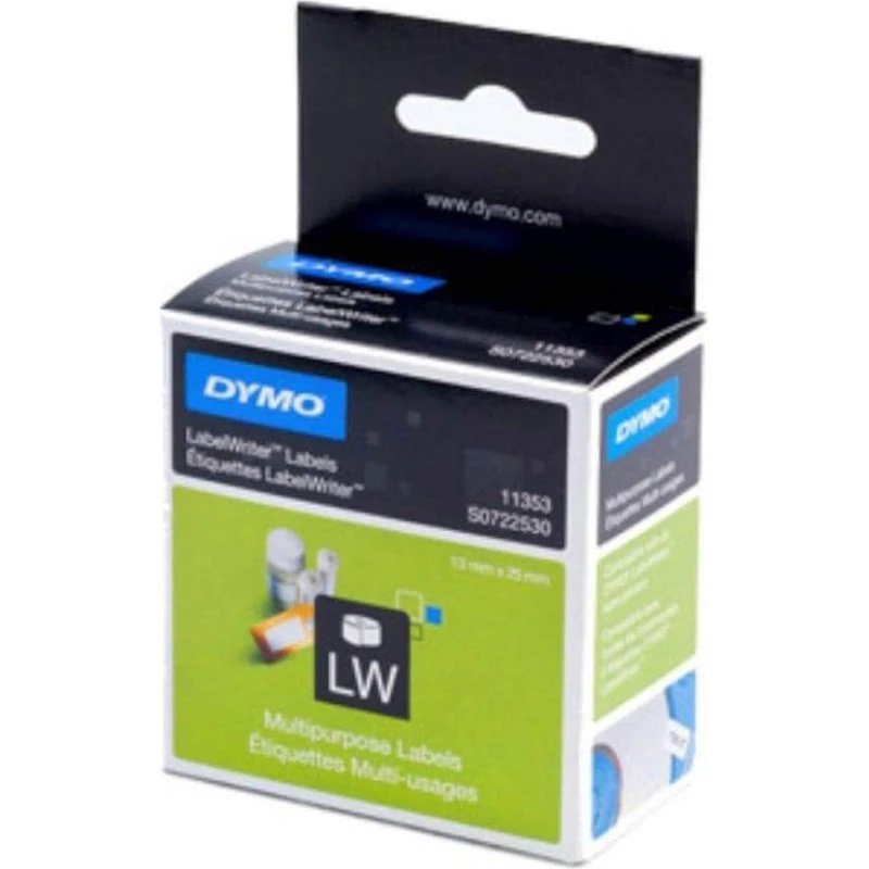 DYMO LabelWriter 23x12 mm hvide universal etiketter, 1000 stk/rulle