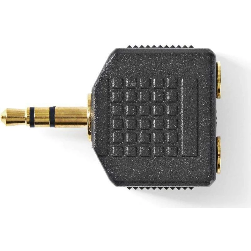 Nedis Audio Splitter 3.5mm, Guldpladeret, Sort