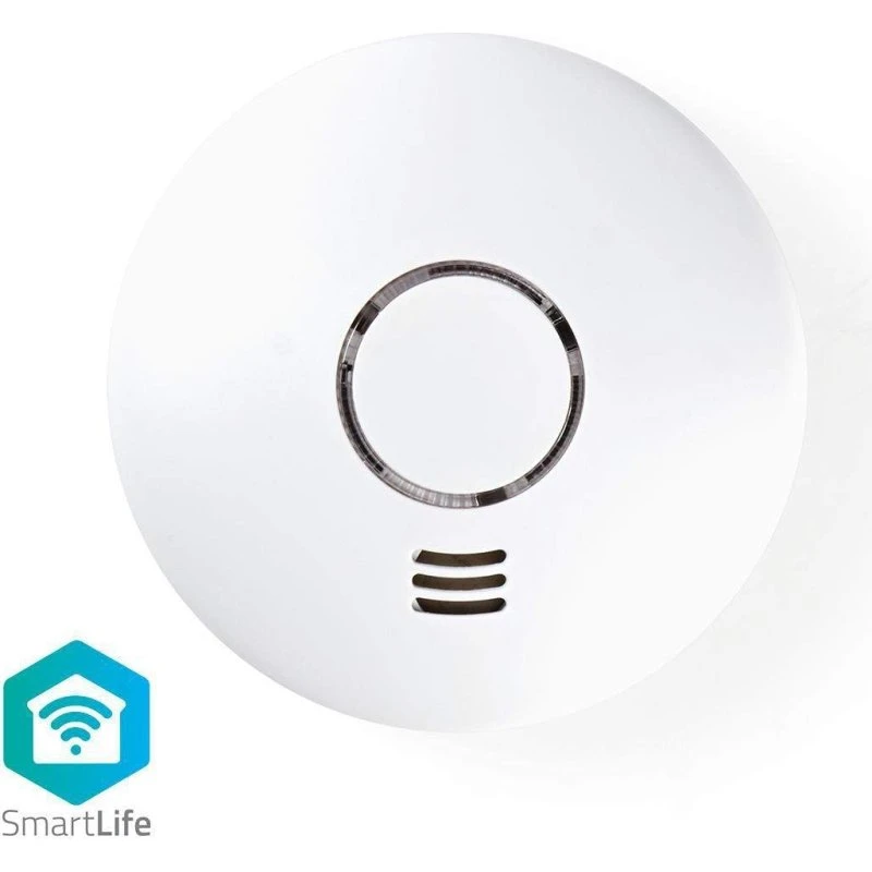 Nedis SmartLife Røgalarm Wi-Fi, Hvid, 10 År Batterilevetid