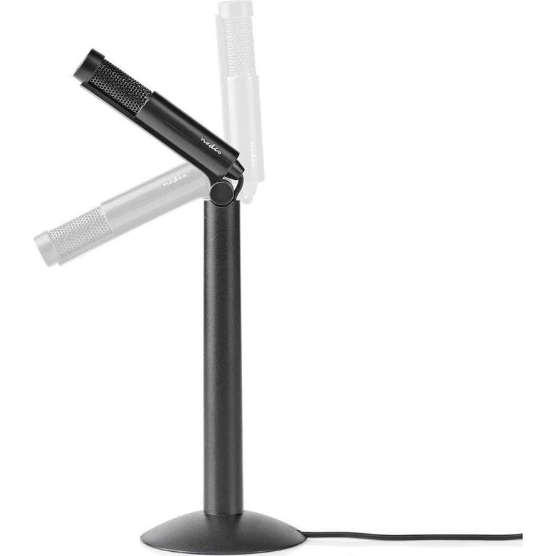 Nedis MICSJ100BK Mikrofon, 3.5 mm, Svart, 120° Vippehoved