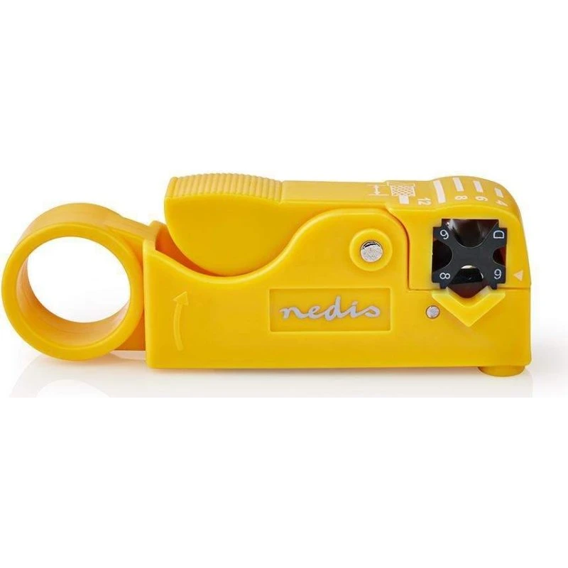 Nedis Afisoleringstang til koaksialkabel, gul/sort, 4-12 mm