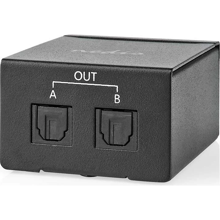 Nedis ASPL2512BK | 1-vejs TosLink Audio Splitter | Metal | Sort