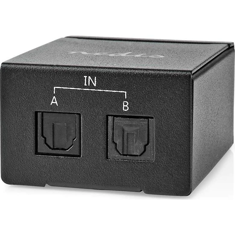Nedis ASWI2512BK 2-vejs TosLink Audio Switch, Sort
