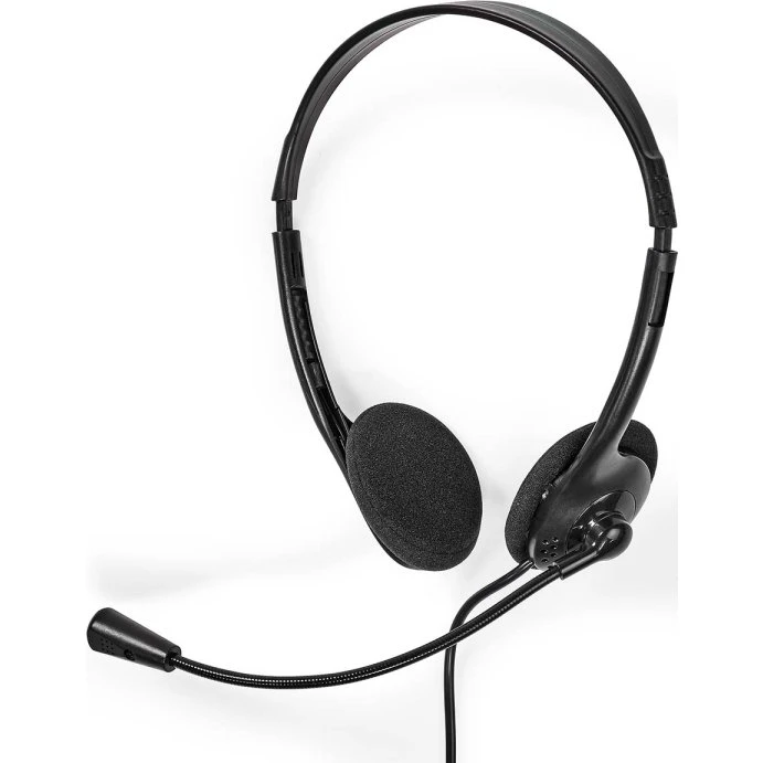 Nedis CHSTU110BK On-Ear PC-Headset, USB-C/USB-A, Sort