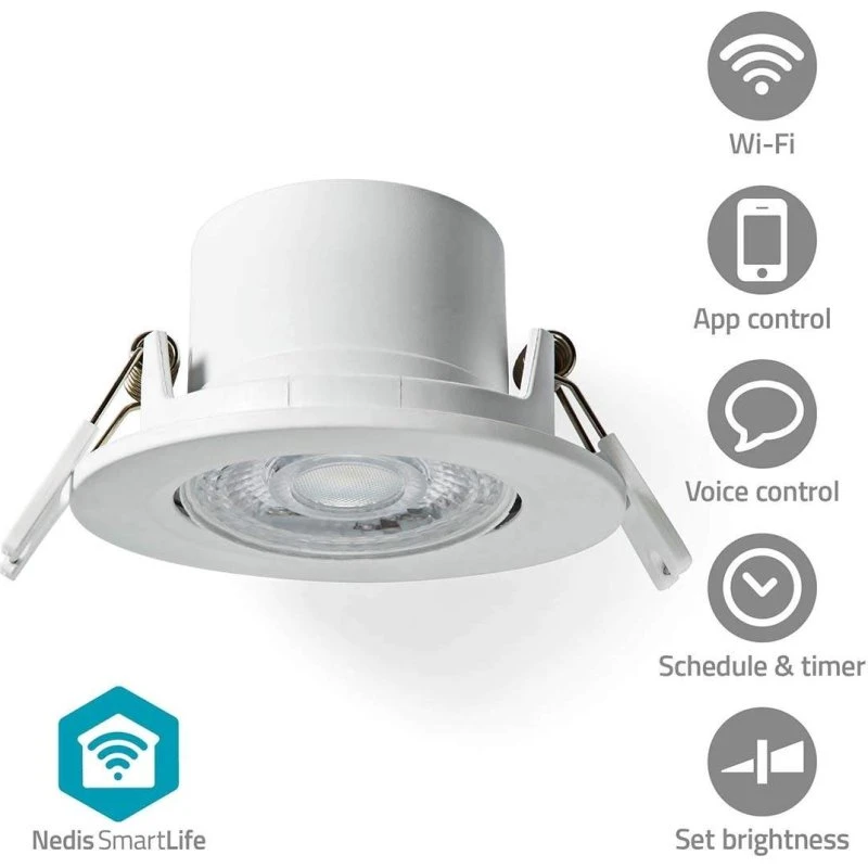 Nedis SmartLife Loftslys Wi-Fi Varm til Kølig Hvid 52 mm
