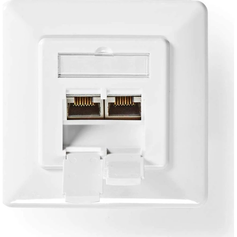 Nedis Network Wall Box | In-Wall | 2-port | CAT7 | Guldplateret