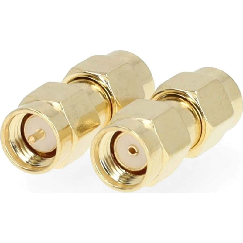 Nedis SMA Adapter RP-SMA Han til SMA Han, Guldplateret, 50 Ohm