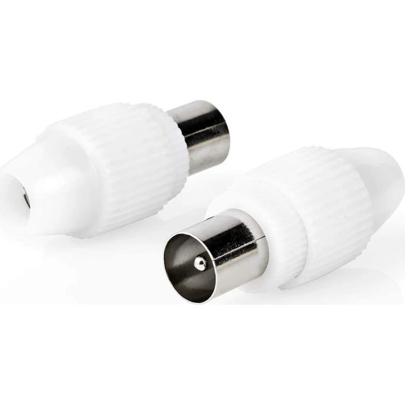 Nedis IEC Coax Stik, Lige, Nikkelplateret, 75 Ohm, 2 stk