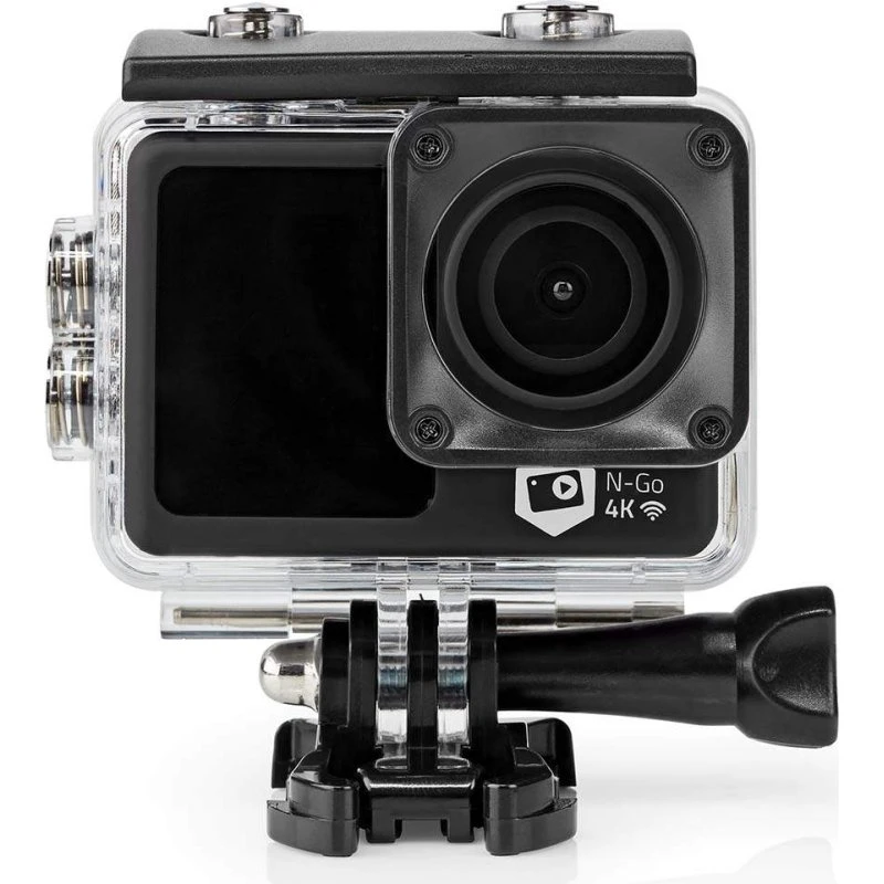 Nedis ACAM51BK Action Cam 4K Dual Screen, 16 MP, vandtæt til 30 m