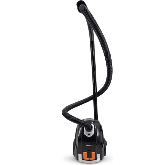 Nedis VCBG100BKG Støvsuger med Pose, 700 W, H12, Orange/Sort