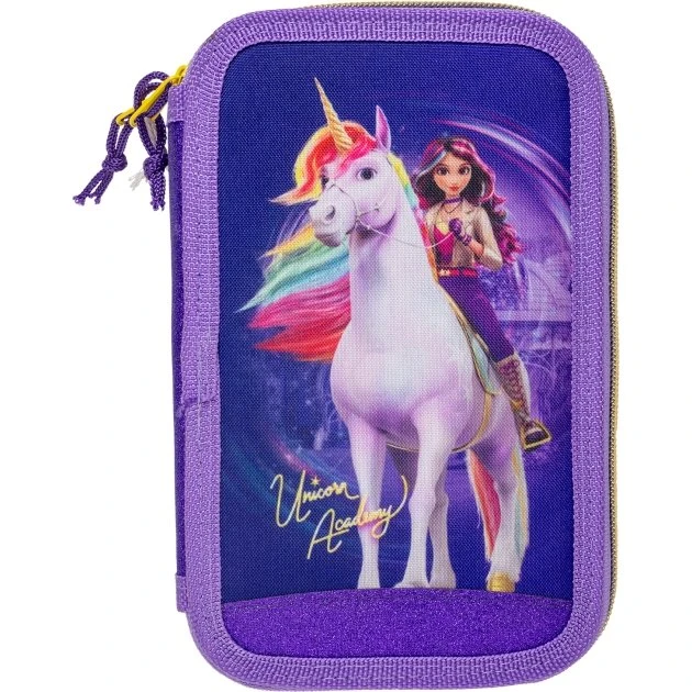 Euromic Unicorn Academy Fyldt Dobbelt Penalhus 19,5 x 12,5 x 5 cm