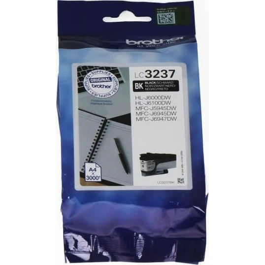 Brother LC3237BK Sort Blækpatron, 3000 sider