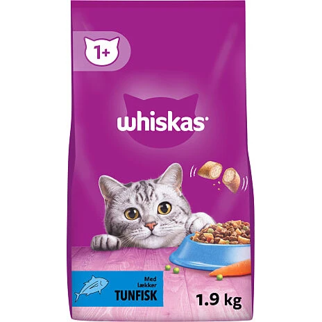 Whiskas 1+ Tun tørfoder 1,9 kg