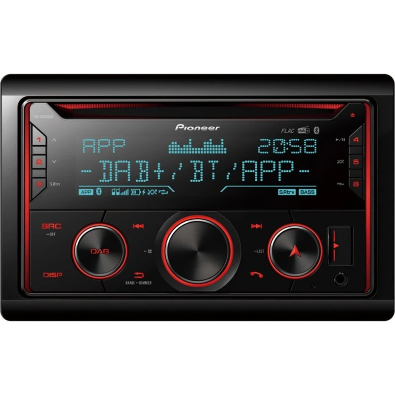 Pioneer FH-S820DAB Bilradio 4x50W DAB/BT/USB RGB