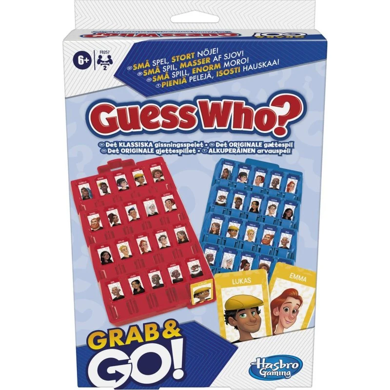 Hasbro Grab & Go Guess Who – Klassisk rejseversion