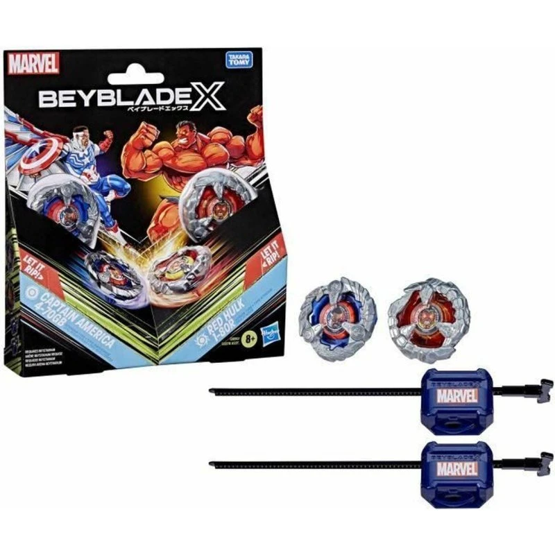Hasbro Beyblade X Captain America 4-70GB & Red Hulk 1-80R