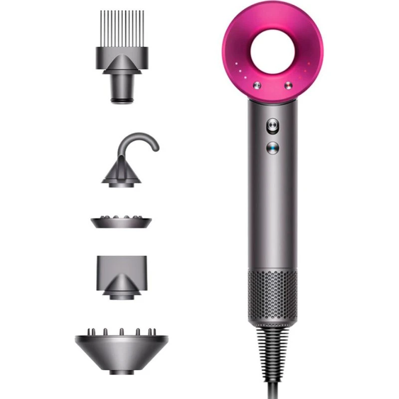 Dyson Supersonic HD07 Hårtørrer, Iron/Fuchsia (1600W)