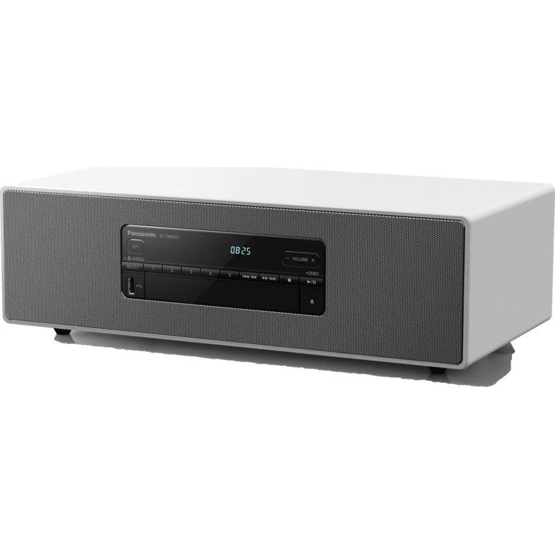 Panasonic DM502 Hvid Stereoanlæg med CD, Bluetooth, DAB+ og USB