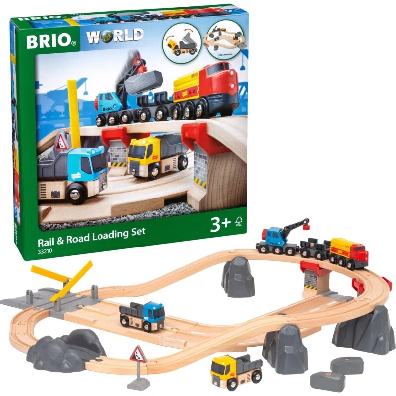 BRIO 33210 Tog- og vejbane lodsesæt