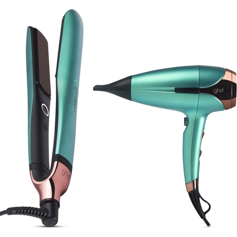 GHD Platinum + Styler Gavesæt (Glattejern + Hårtørrer)