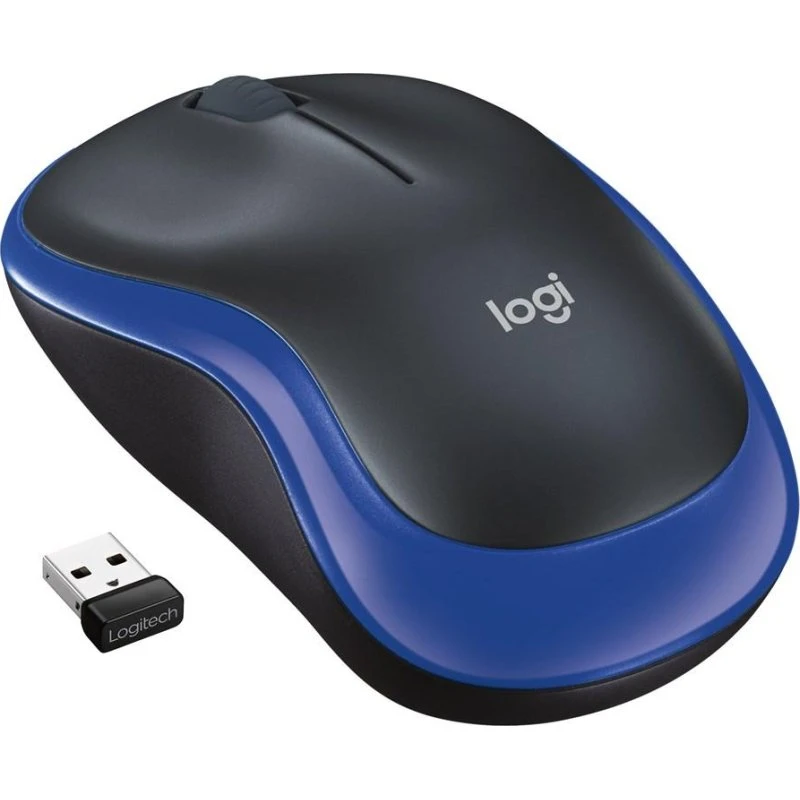 Logitech M185 Trådløs Mus Blå, 1000 dpi