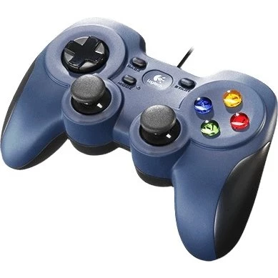 Logitech F310 Gamepad, Sort/Blå, USB 2.0, Kablet til PC